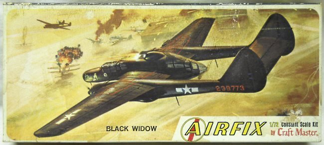Airfix 1/72 P-61 Black Widow - Builds P-61A Or P-61B - Craftmaster Issue, 1414-100 plastic model kit